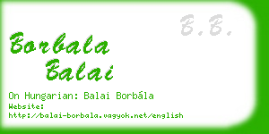 borbala balai business card